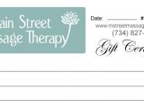 Free Massage therapy Gift Certificate Template Gift Certificates Main Street Massage therapy