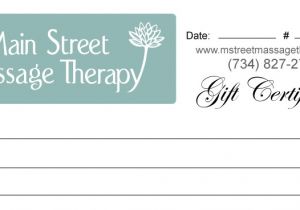 Free Massage therapy Gift Certificate Template Gift Certificates Main Street Massage therapy