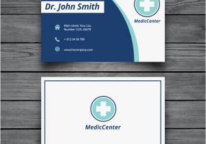Free Medical Business Card Templates Printable Modern Medical Business Card Template Vector Free Download