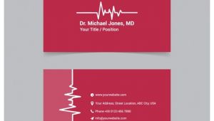 Free Medical Business Card Templates Printable Red Medical Business Card Template Vector Free Download