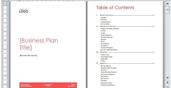 Free Microsoft Word Business Plan Template Business Plan Template for Microsoft Word