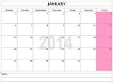 Free Monthly Calendar Templates 2014 2014 Monthly Calendar