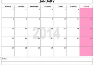Free Monthly Calendar Templates 2014 2014 Monthly Calendar