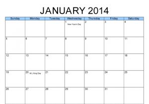 Free Monthly Calendar Templates 2014 Free Printable 2014 Monthly Calendar Template Calendar