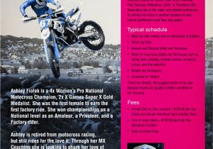 Free Mx Resume Templates ashley Fiolek Mx Clinic for Girls Transworld Motocross