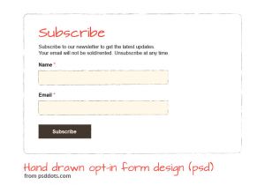 Free Opt In form Templates Hand Drawn Opt In form Design Psd