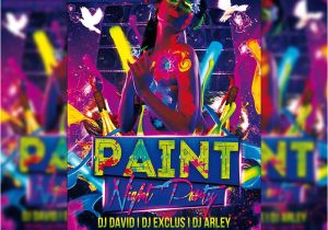 Free Paint Night Flyer Template Paint Night Party Premium Psd Flyer Template