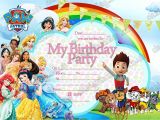 Free Paw Patrol Happy Birthday Card 10 X Disney Princess Paw Patrol Party Invites with 10 Free Envelopes 10