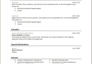 Free Pdf Resume Template Open Office Resume Template Basic Resume Templates