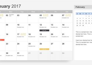 Free Photo Calendar Template 2017 Free Calendar 2017 Template for Powerpoint