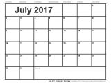 Free Photo Calendar Template 2017 July 2017 Calendar Pdf Weekly Calendar Template