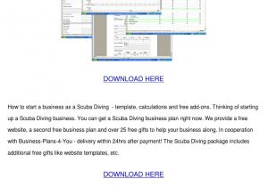 Free Poultry Business Plan Template Pdf Scuba Diving Business Plan by Vena Aubertine issuu