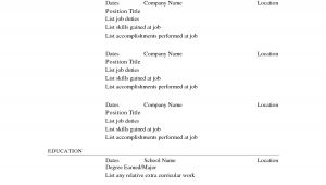 Free Printable Basic Resume Templates Printable Resume Templates Free Printable Resume