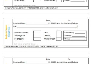 Free Printable Cash Receipt Template Cash Receipt Template 3 Per Page Dotxes