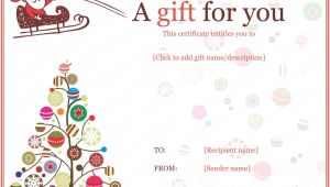 Free Printable Christmas Gift Certificate Template Word 20 Awesome Christmas Gift Certificate Templates to End 2017
