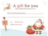 Free Printable Christmas Gift Certificate Template Word Christmas Gift Certificate Template 16 Word Pdf