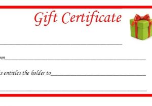 Free Printable Christmas Gift Certificate Template Word Free Christmas Printable Gift Certificates the Diary