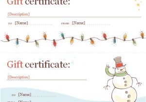 Free Printable Christmas Gift Certificate Template Word Word Certificate Template 49 Free Download Samples