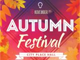 Free Printable Fall Festival Flyer Templates Free Psd Flyer Templates for Autumn Selebration Party
