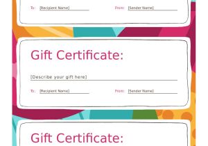 Free Printable Gift Certificate Templates Online 2018 Gift Certificate form Fillable Printable Pdf