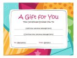 Free Printable Gift Certificate Templates Online Birthday Gift Certificate Template Free Printables