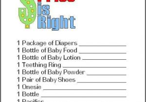 Free Printable Price is Right Baby Shower Game Template 15 Entertaining Baby Shower Games Pretty My Party