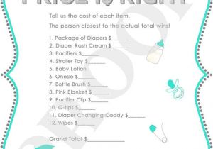 Free Printable Price is Right Baby Shower Game Template 8 Best Images Of Baby Price is Right Printable Game