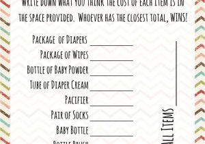 Free Printable Price is Right Baby Shower Game Template Baby Shower Games Price is Right Frugal Fanatic