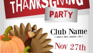 Free Printable Thanksgiving Flyer Templates Thanksgiving Party Flyer Template Vector Free Download