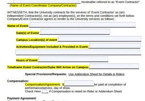 Free Professional organizer Contract Template event Contract Template 25 Download Documents In Pdf