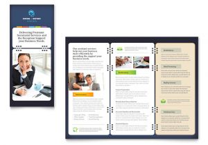 Free Publisher Flyer Templates Secretarial Services Tri Fold Brochure Template Word