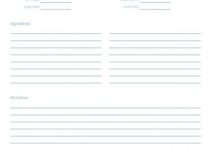 Free Recipe Templates for Binders 5 Best Images Of Printable Recipe Pages Free Printable