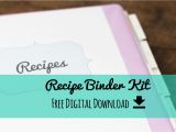 Free Recipe Templates for Binders Erika Brent Sage Zoo Recipe Binder Kit Free Printable