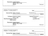 Free Rent Receipts Templates Rent Receipt Template for Excel