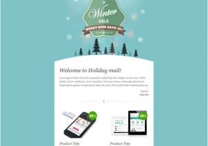 Free Responsive Email Template Mailchimp Winter Sale Christmas Holiday Email Template Web Ui