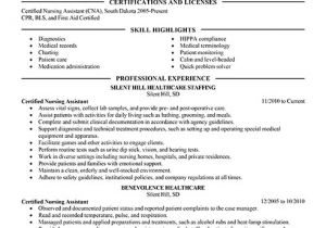 Free Resume Templates for Certified Nursing assistant 10 Certified Nursing assistant Resume Examples
