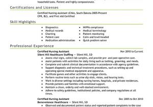 Free Resume Templates for Certified Nursing assistant Best Certified Nursing assistant Resume Example Livecareer