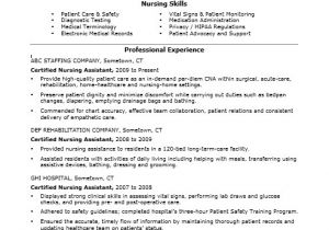 Free Resume Templates for Certified Nursing assistant Cna Certified Nursing assistant Resume Sample Foto Bugil