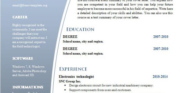 Free Resume Templates In Word Cv Templates for Word Doc 632 638 Free Cv Template