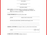 Free Resume Templates to Fill In and Print Fill In Resume form Good Resume format