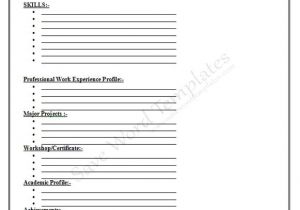 Free Resume Templates to Fill In and Print Free Printable Fill In the Blank Resume Templates 16 7 Cv