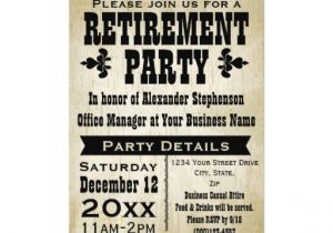 Free Retirement Templates for Flyers Custom Vintage Country Retirement Party Invitation Flyer