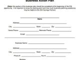 Free Sample Business Plan Template Pdf 11 Sample Business Action Plans Sample Templates