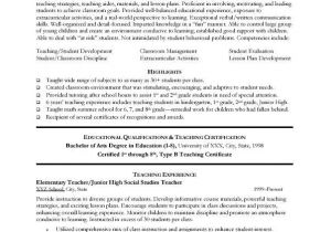 Free Sample Resume for Teachers Teacher Resume Samples Review Our Sample Teacher Resumes
