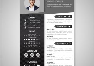 Free-simple-professional-resume-template-in-vector-format Black and White Resume Template Vector Free Download