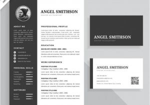Free-simple-professional-resume-template-in-vector-format Simple Professional Resume Cv and Business Card Template