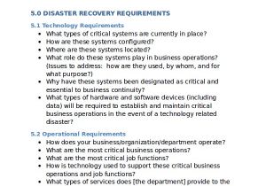 Free Small Business Disaster Recovery Plan Template 12 Disaster Recovery Plan Templates Free Sample