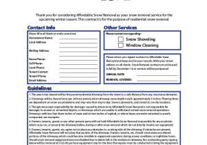Free Snow Plowing Contracts Templates 20 Snow Plowing Contract Templates Google Docs Pdf