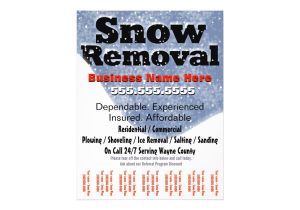 Free Snow Plowing Flyer Template Snow Removal Plowing Tear Sheet Template Flyer Design Zazzle