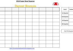 Free Super Bowl Pool Templates Excel Spreadsheets Help Super Bowl Squares 2016 Excel